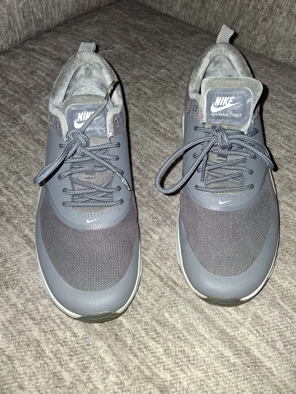 Nike Air Max Thea LX Gunsmoke Grey Velvet Sneakers